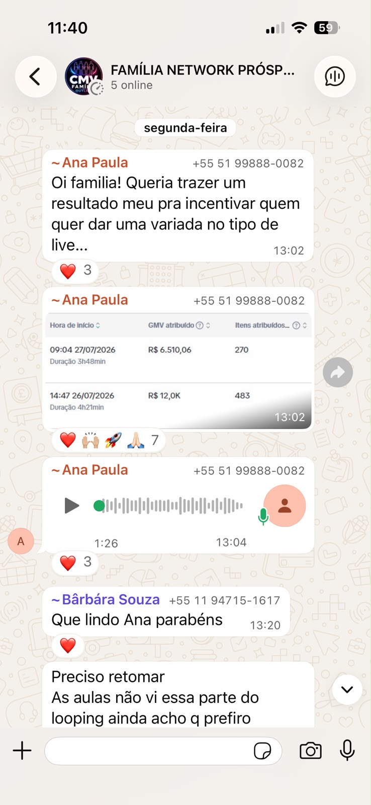 Print de resultado de aluna 4 da Comunidade CMV
