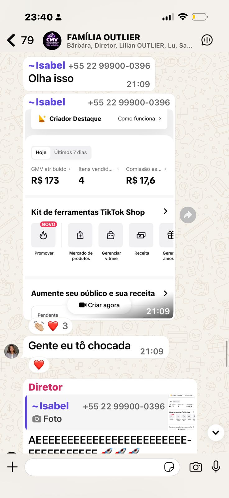 Print de resultado de aluna 5 da Comunidade CMV